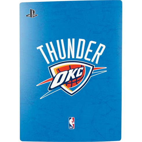 NBA OKC Thunder Distressed PS5 Digital Edition Console Skin
